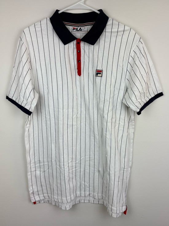 Fila Other - FILA BB1 Classic Vintage Style Striped Polo Large Like New Blokecore Retro Sport